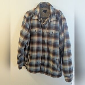 Men's Carhartt Plaid Sherpa Jacket - Brown and Blue